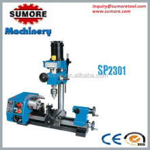 SUMORE!!! most popular 3 in 1 lathe drill mill combo multipurpose lathe machine SP2301/M1